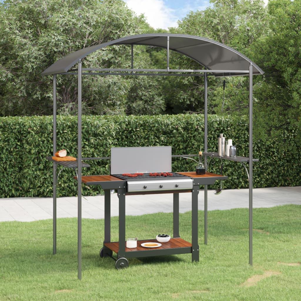Cenador barbacoa estante lateral acero antracita