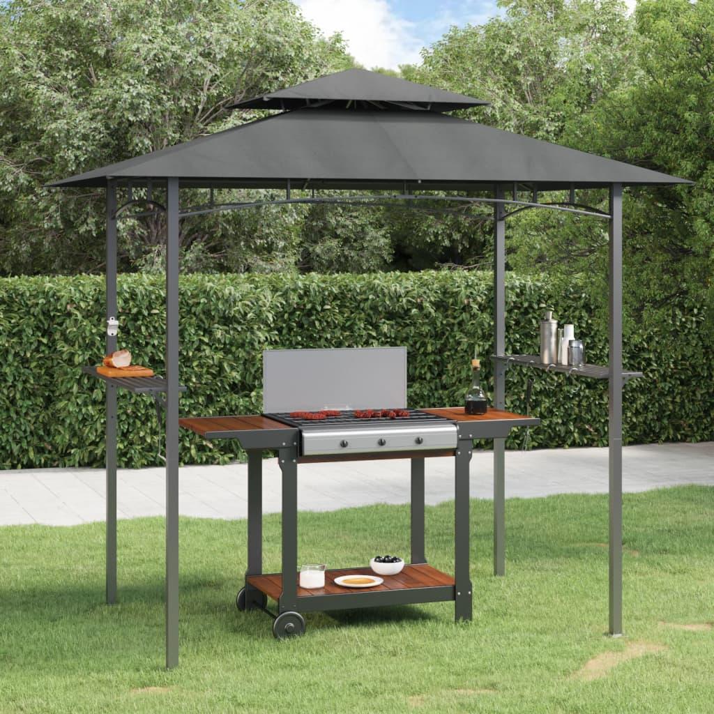 Cenador barbacoa estante lateral acero antracita