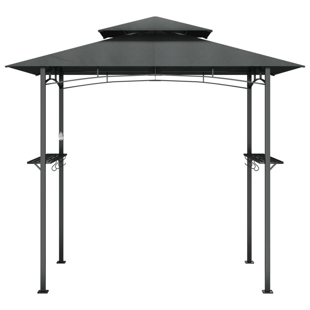 Cenador barbacoa estante lateral acero antracita