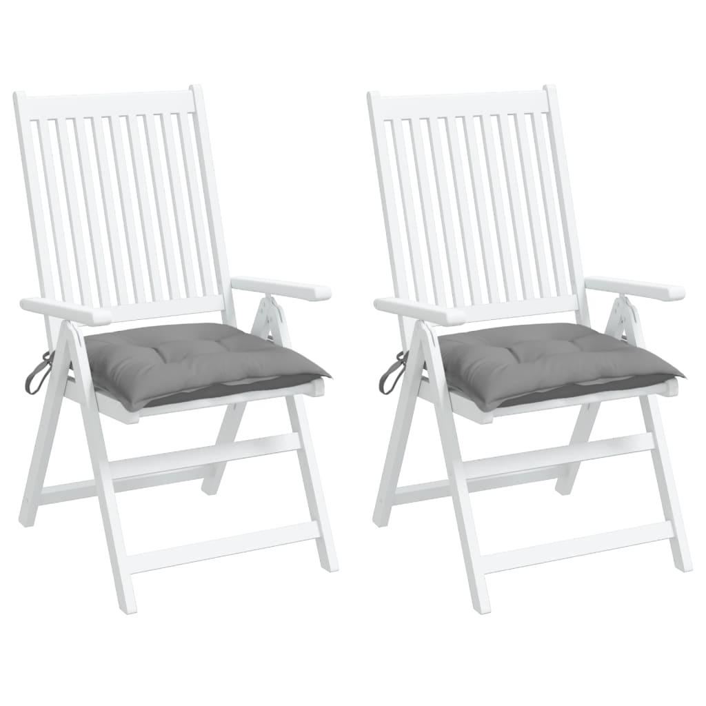 Cojines silla de jardín 2 uds tela Oxford antracita 50x50x3 cm