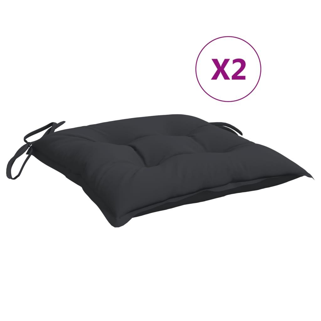Cojines silla de jardín 2 uds tela Oxford antracita 50x50x3 cm