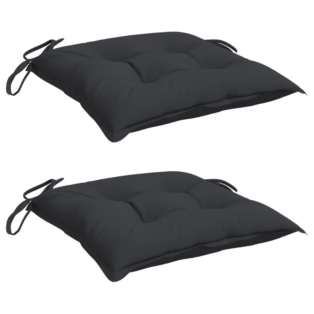 Cojines silla de jardín 2 uds tela Oxford antracita 50x50x3 cm