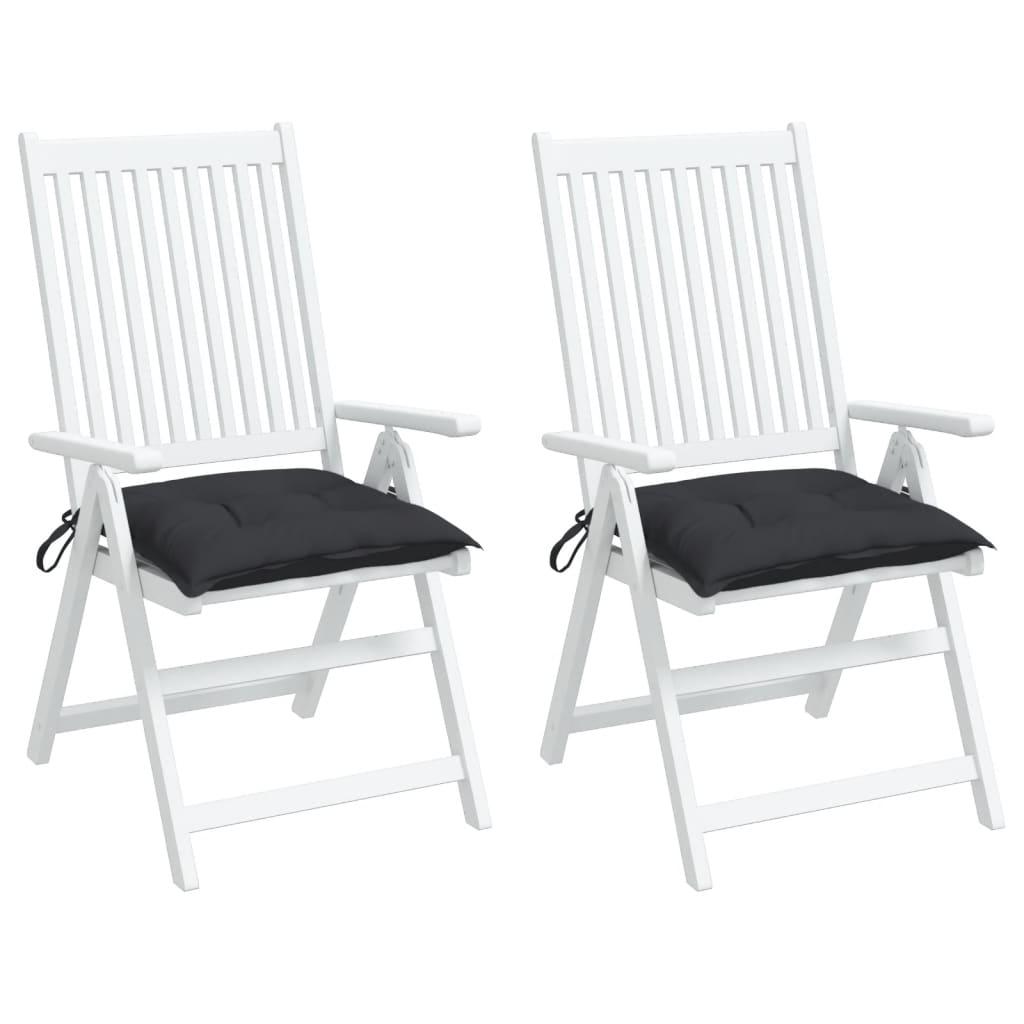 Cojines silla de jardín 2 uds tela Oxford antracita 50x50x3 cm