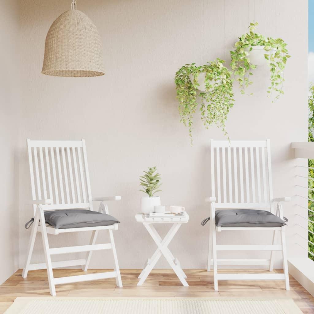 Cojines silla de jardín 2 uds tela Oxford antracita 50x50x3 cm