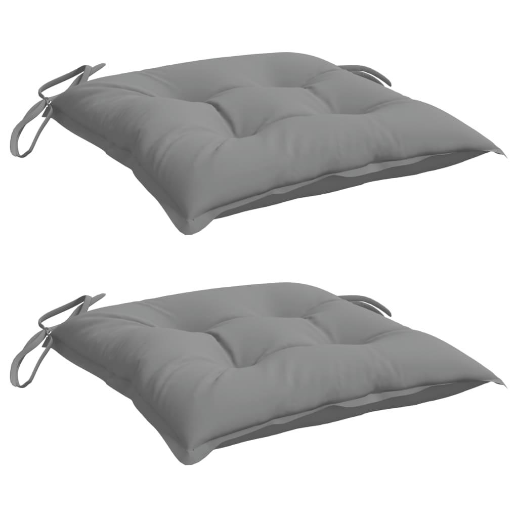Cojines silla de jardín 2 uds tela Oxford antracita 50x50x3 cm