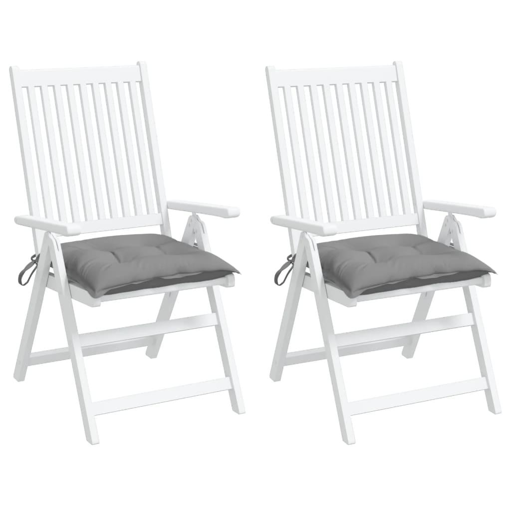 Cojines silla de jardín 2 uds tela Oxford antracita 50x50x3 cm