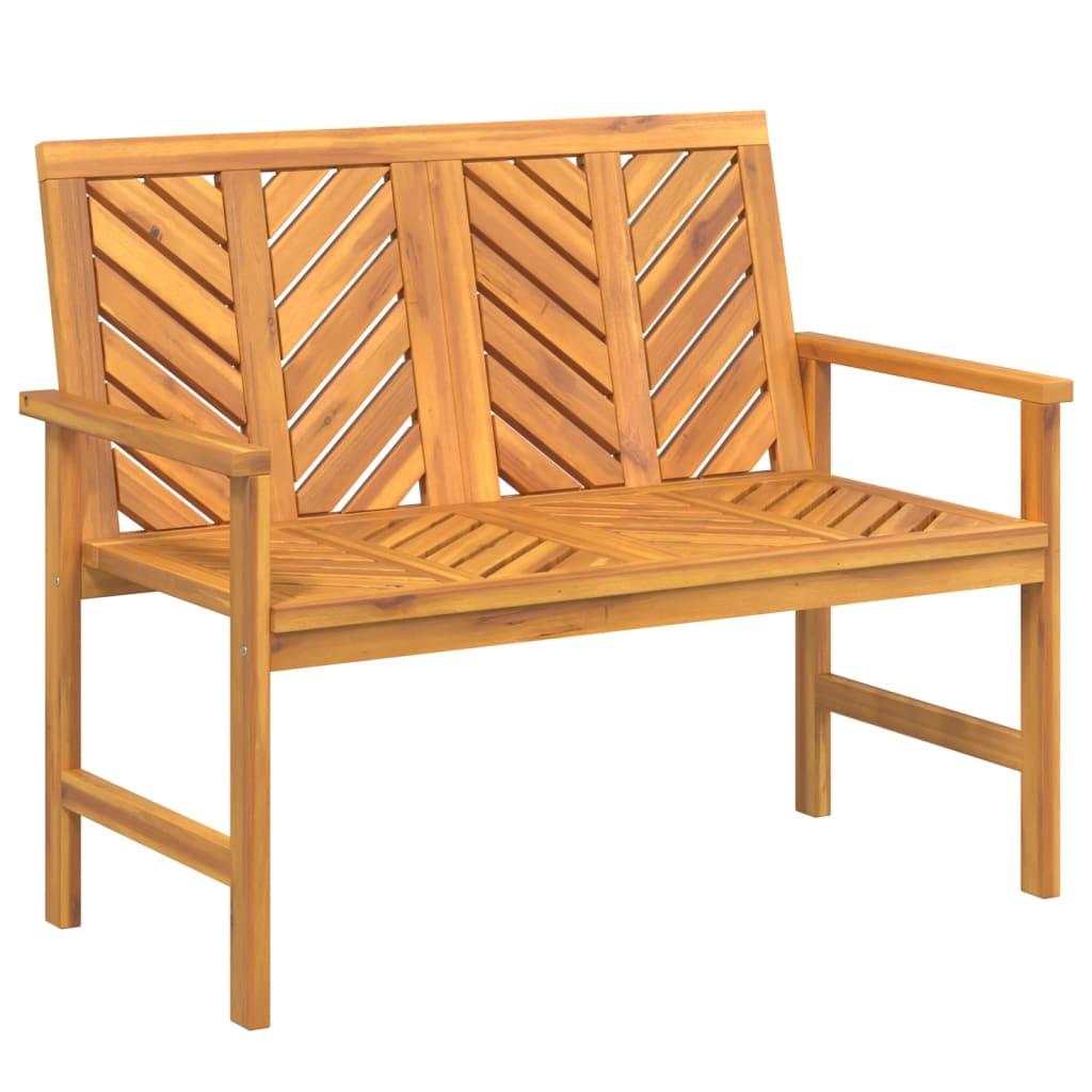 Banco de jardín madera maciza de acacia 150x35x45 cm