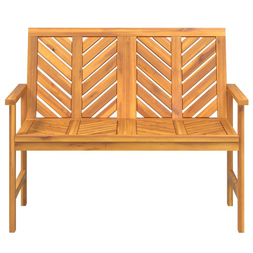 Banco de jardín madera maciza de acacia 150x35x45 cm
