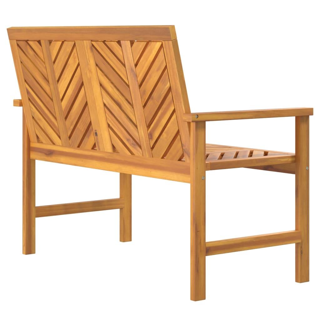 Banco de jardín madera maciza de acacia 150x35x45 cm