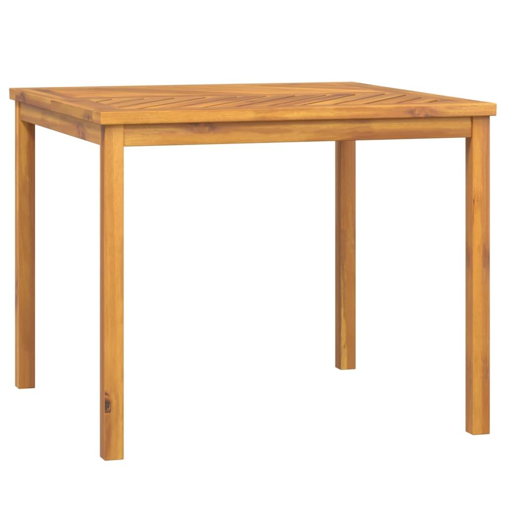 Mesa de comedor de jardín madera maciza de acacia 110x110x75 cm
