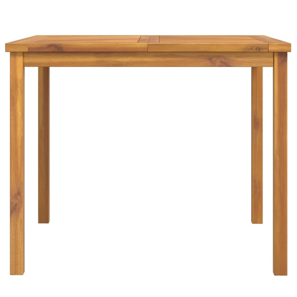 Mesa de comedor de jardín madera maciza de acacia 110x110x75 cm