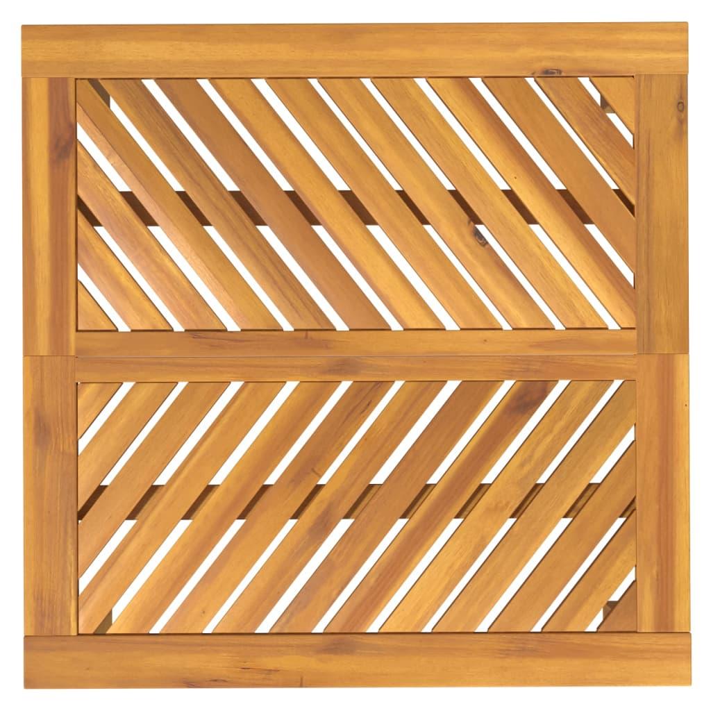 Mesa de comedor de jardín madera maciza de acacia 110x110x75 cm