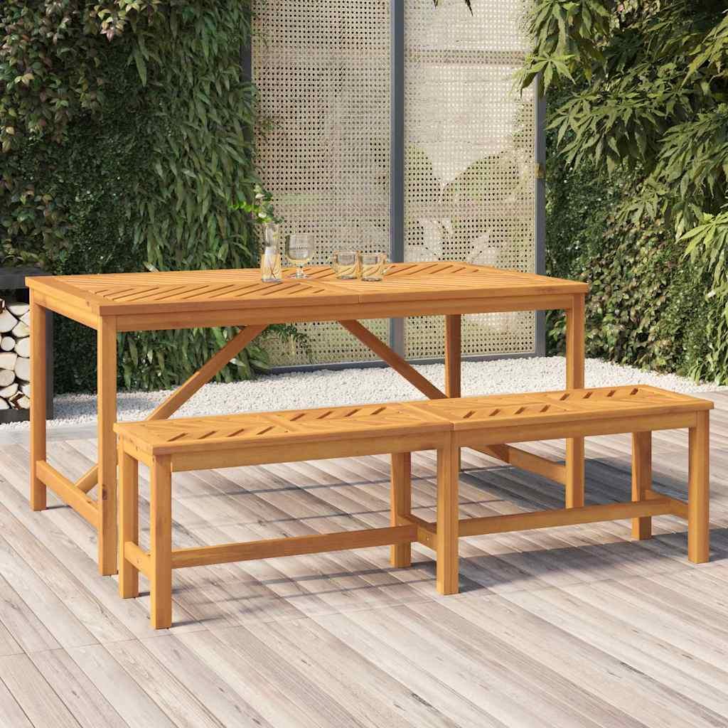 Mesa de comedor de jardín madera maciza de acacia 110x110x75 cm