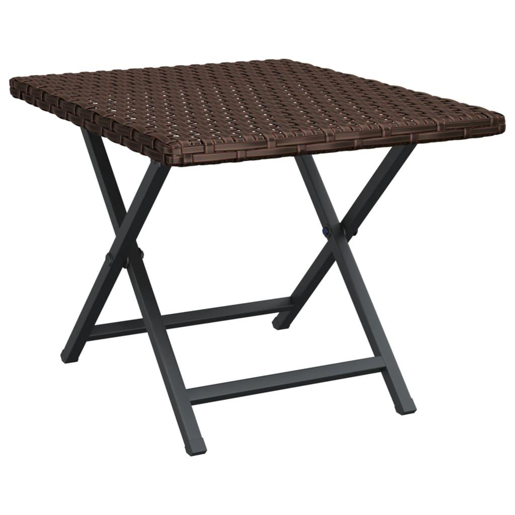 Mesa plegable ratán sintético 45x35x32 cm
