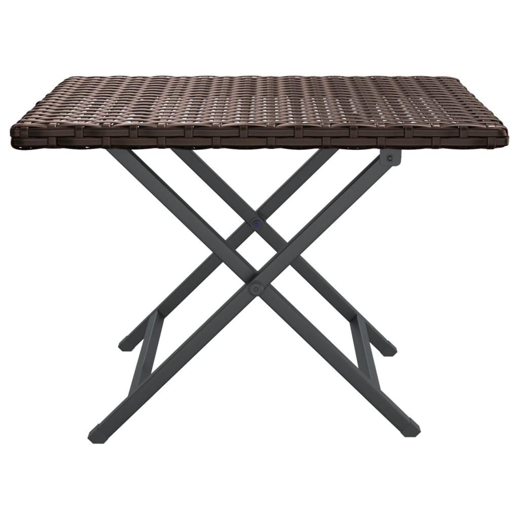 Mesa plegable ratán sintético 45x35x32 cm