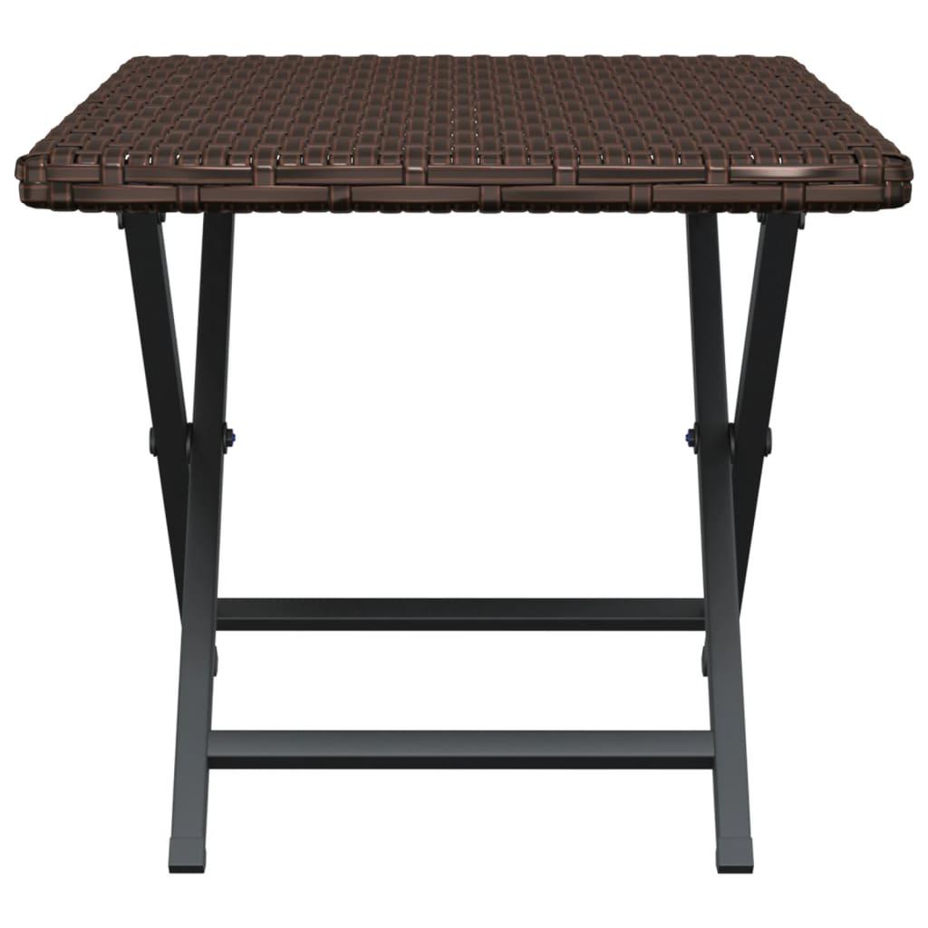 Mesa plegable ratán sintético 45x35x32 cm
