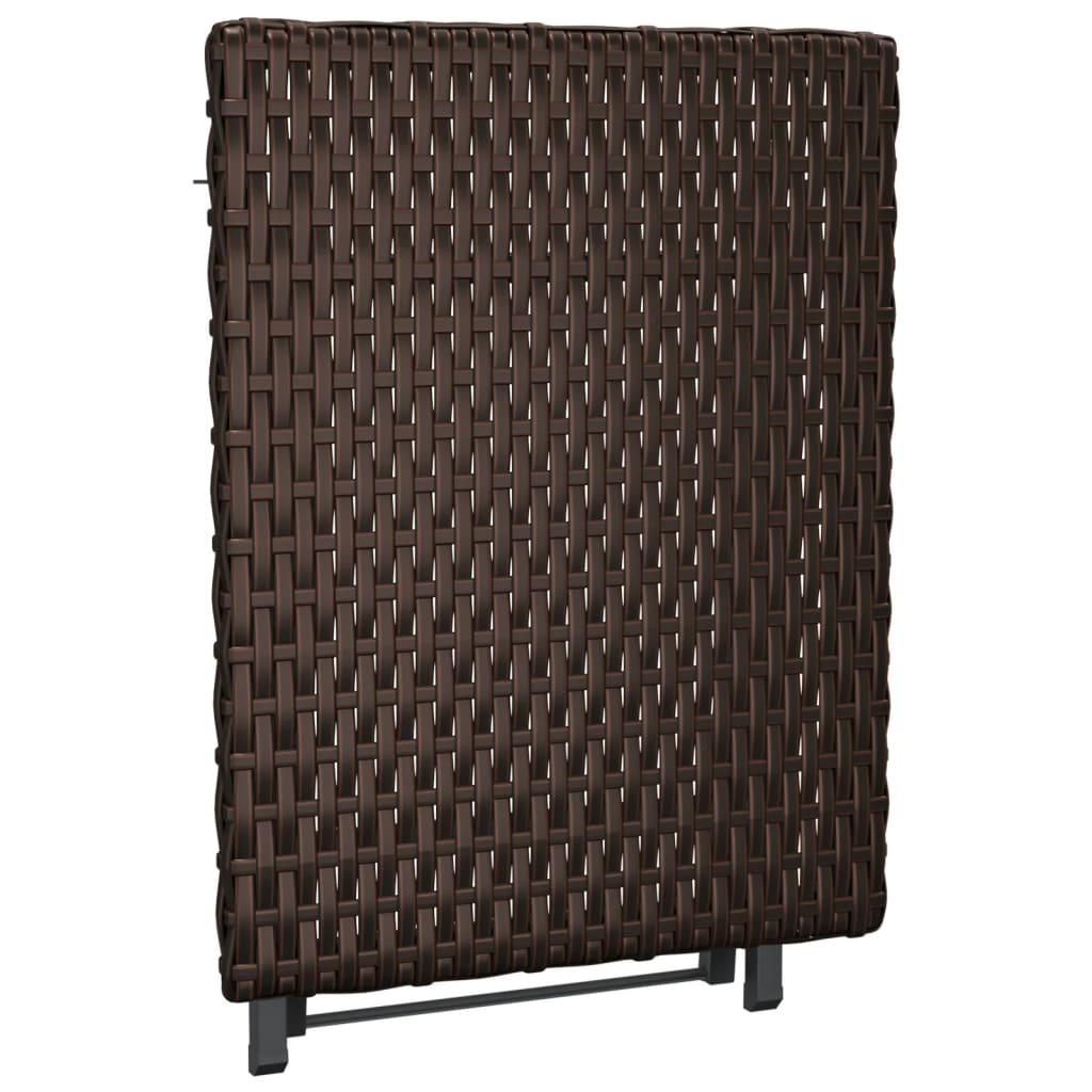 Mesa plegable ratán sintético 45x35x32 cm