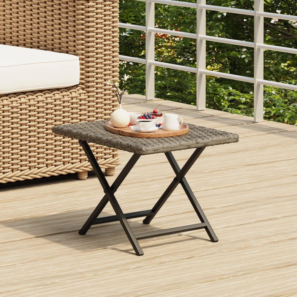 Mesa plegable ratán sintético 45x35x32 cm