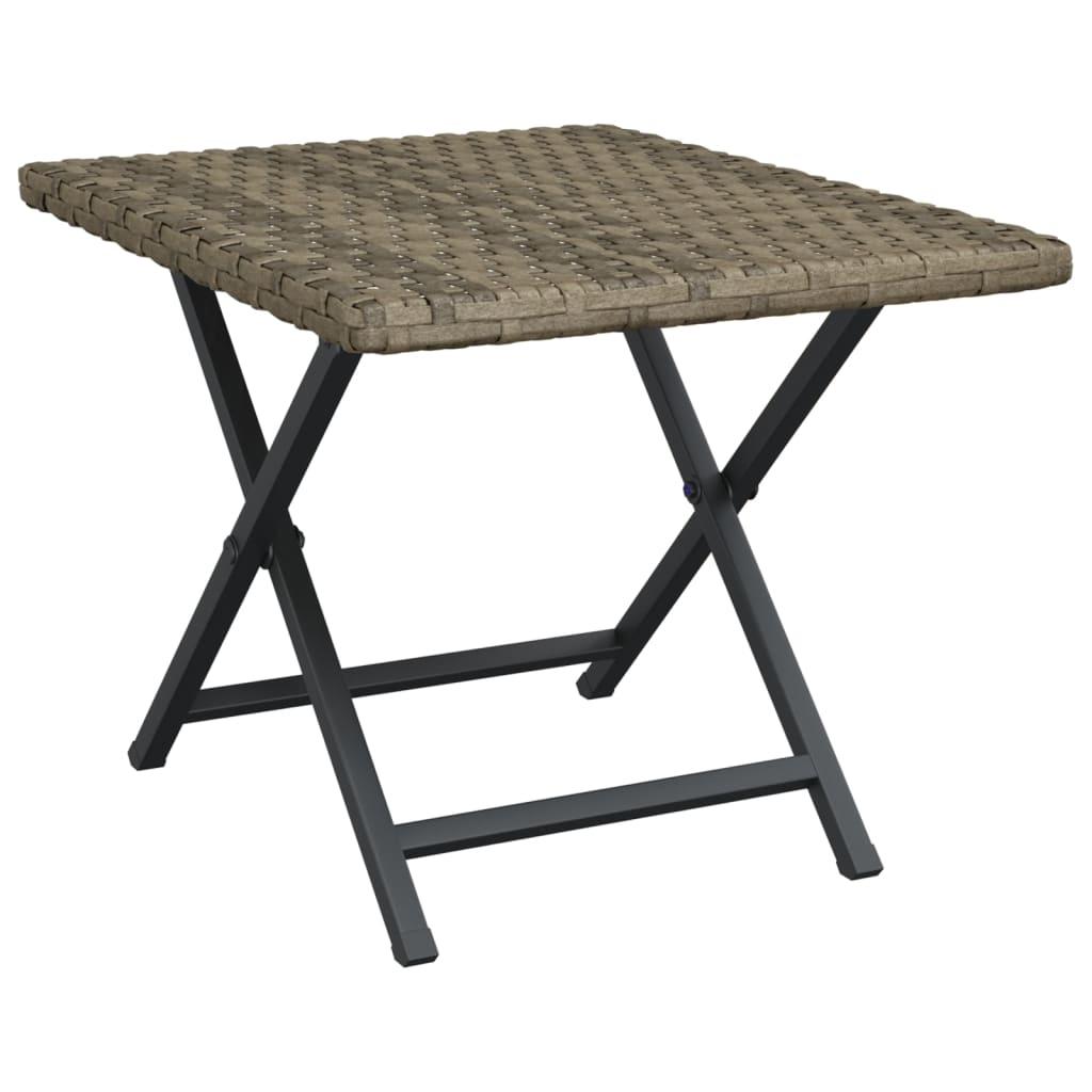 Mesa plegable ratán sintético 45x35x32 cm
