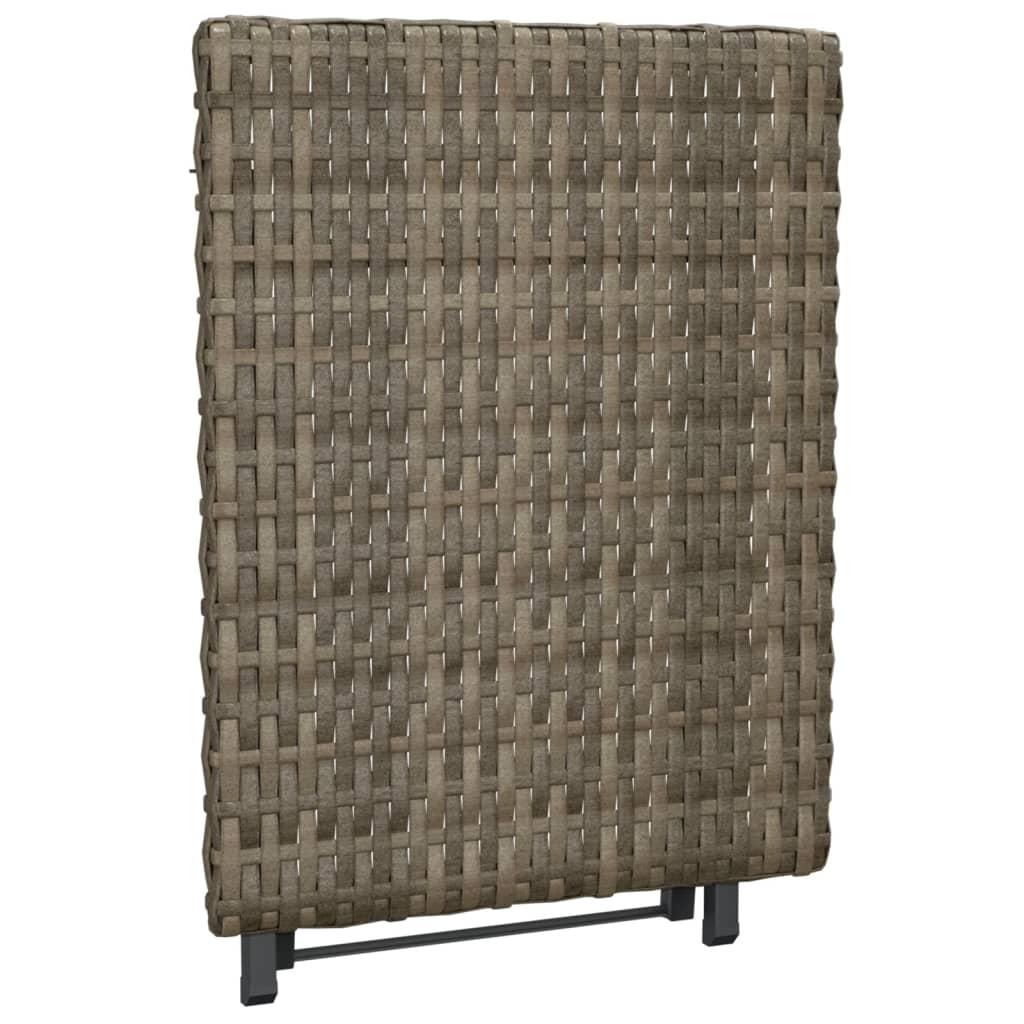 Mesa plegable ratán sintético 45x35x32 cm