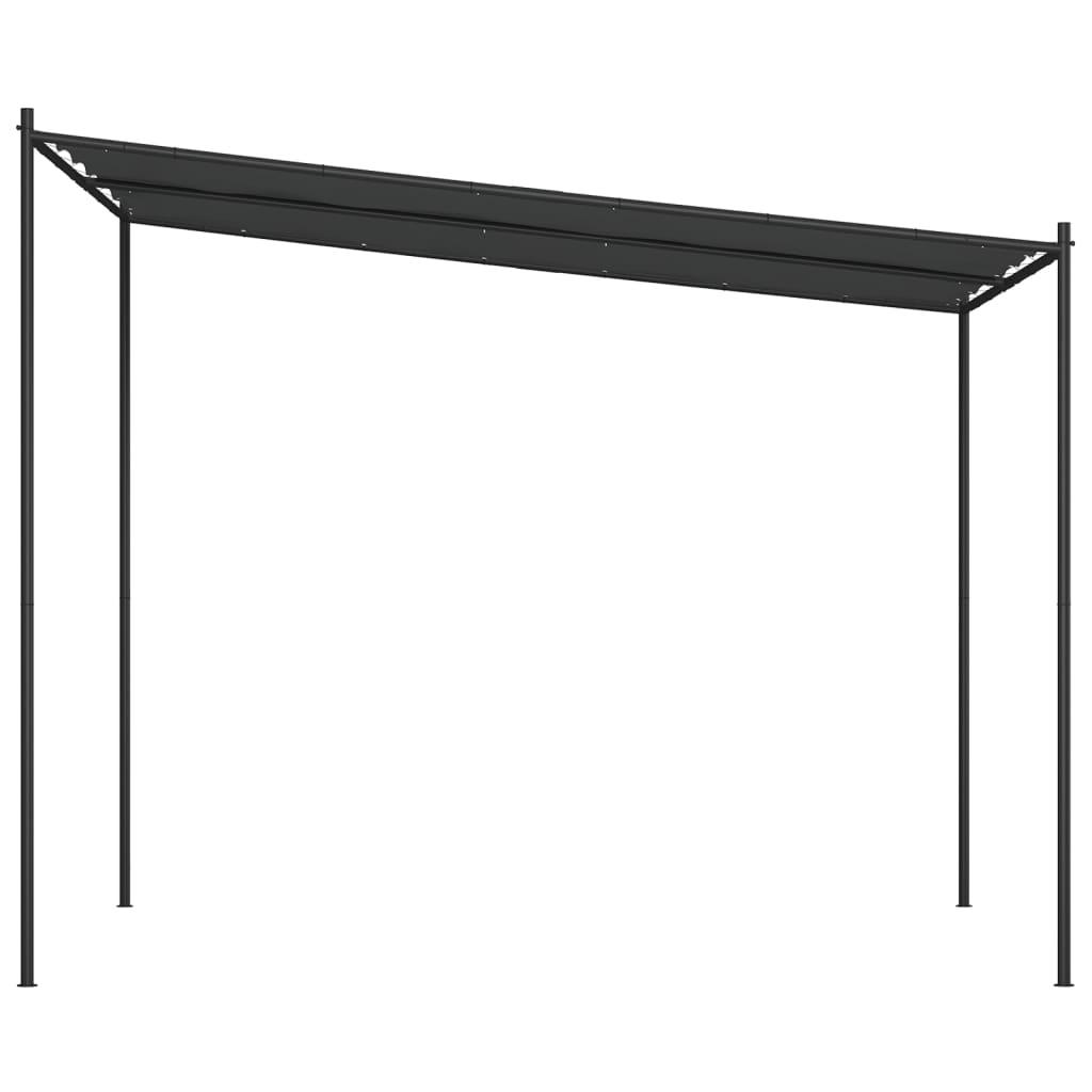 Cenador acero y tela gris antracita 3x3 m 180 g/m²