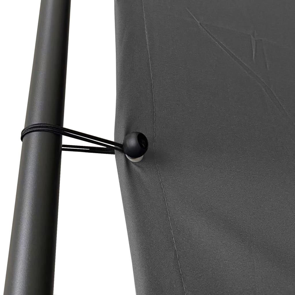 Cenador acero y tela gris antracita 3x3 m 180 g/m²