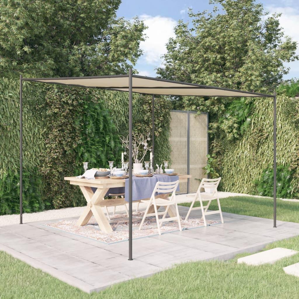 Cenador acero y tela gris antracita 3x3 m 180 g/m²