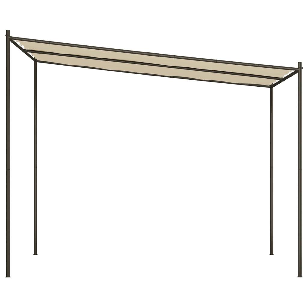 Cenador acero y tela gris antracita 3x3 m 180 g/m²