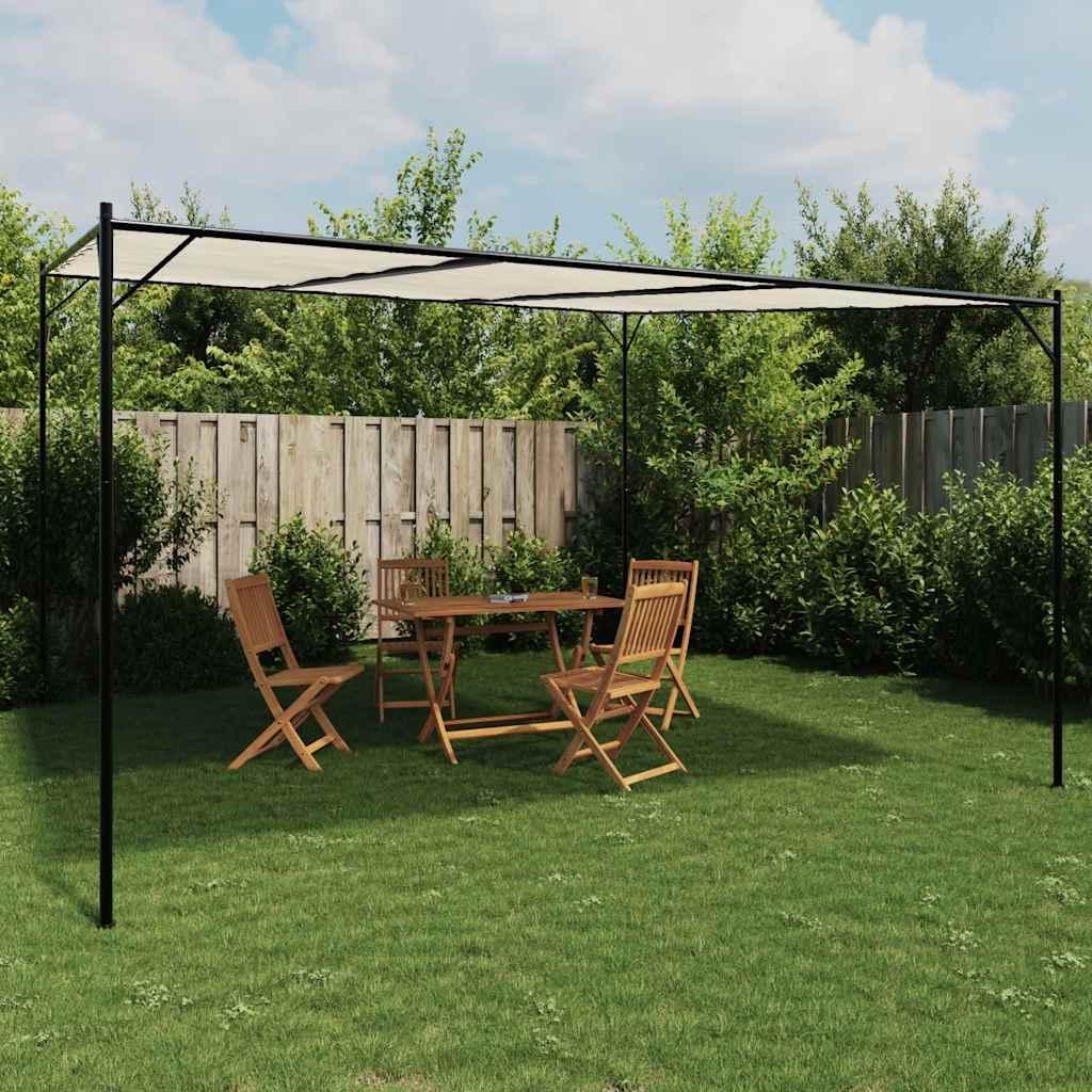Cenador acero y tela gris antracita 3x3 m 180 g/m²