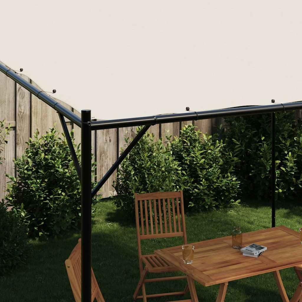 Cenador acero y tela gris antracita 3x3 m 180 g/m²