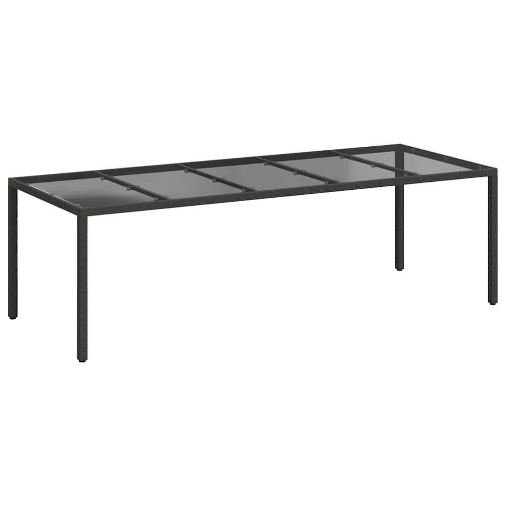 Mesa de Jardín Negro Puro ratán sintético