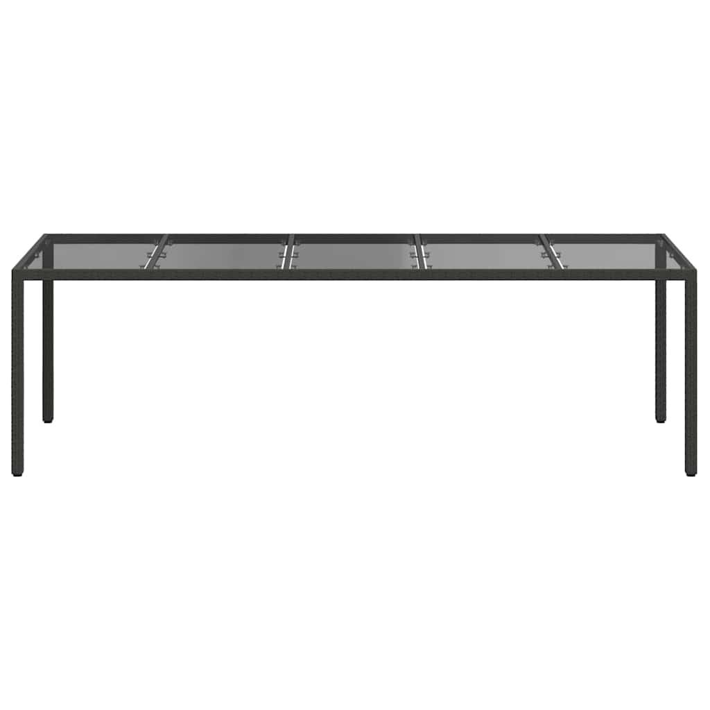 Mesa de Jardín Negro Puro ratán sintético