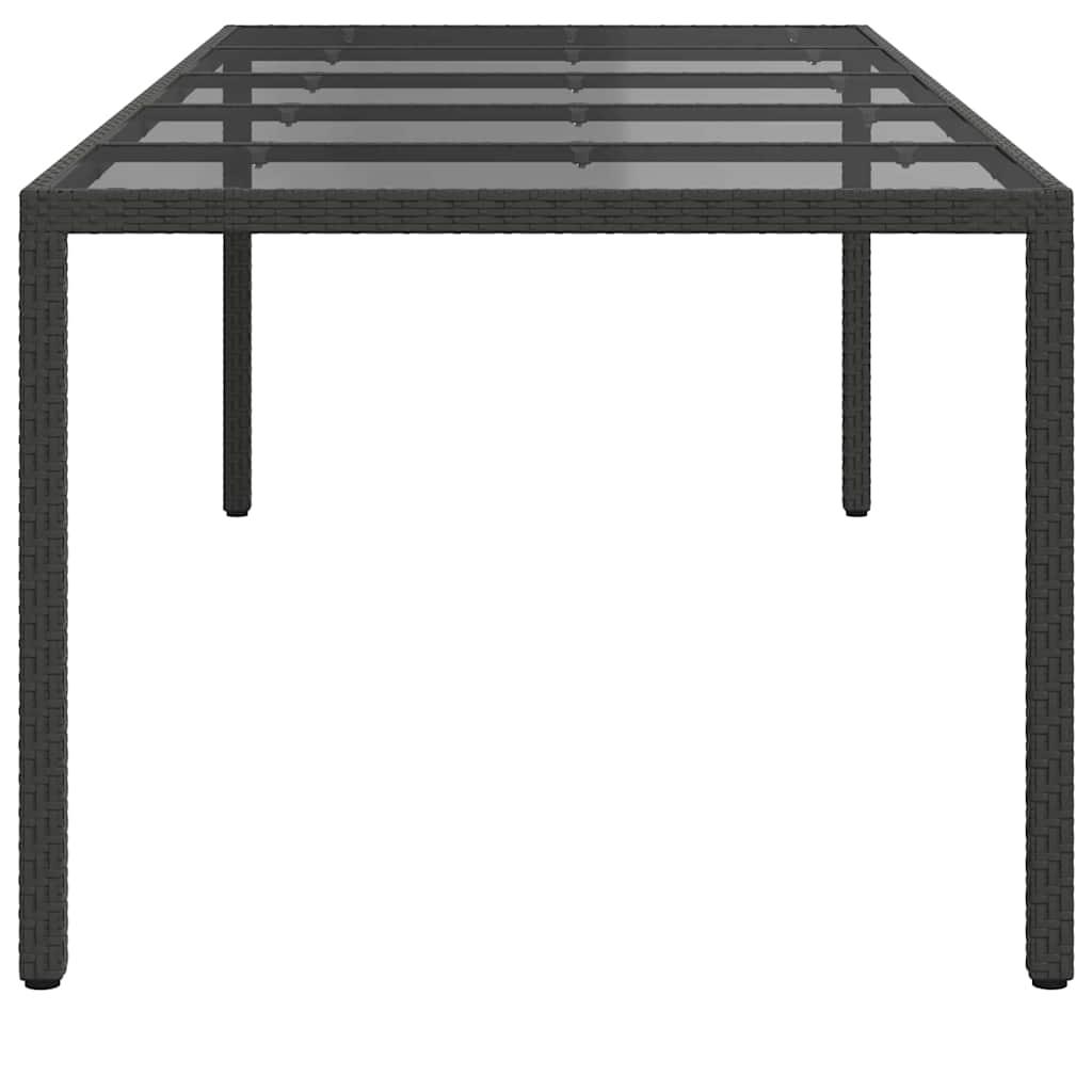Mesa de Jardín Negro Puro ratán sintético