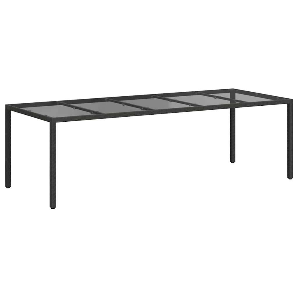 Mesa de Jardín Negro Puro ratán sintético
