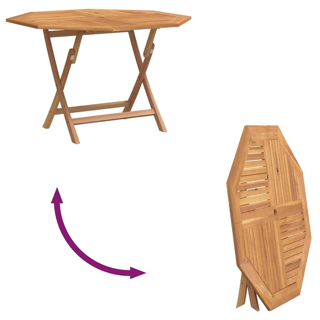 Mesa de jardín plegable madera maciza de teca