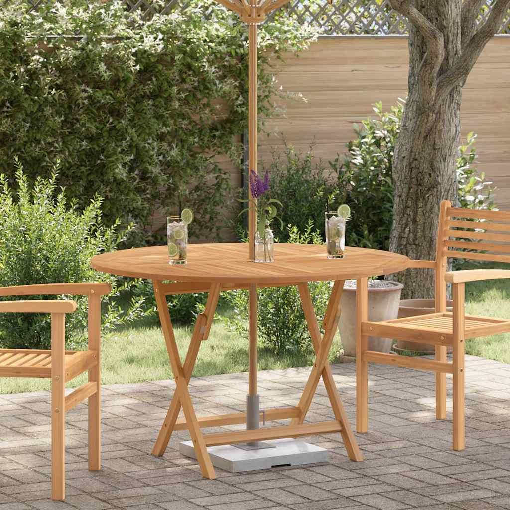 Mesa de jardín plegable madera maciza de teca