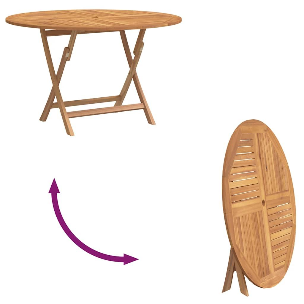 Mesa de jardín plegable madera maciza de teca