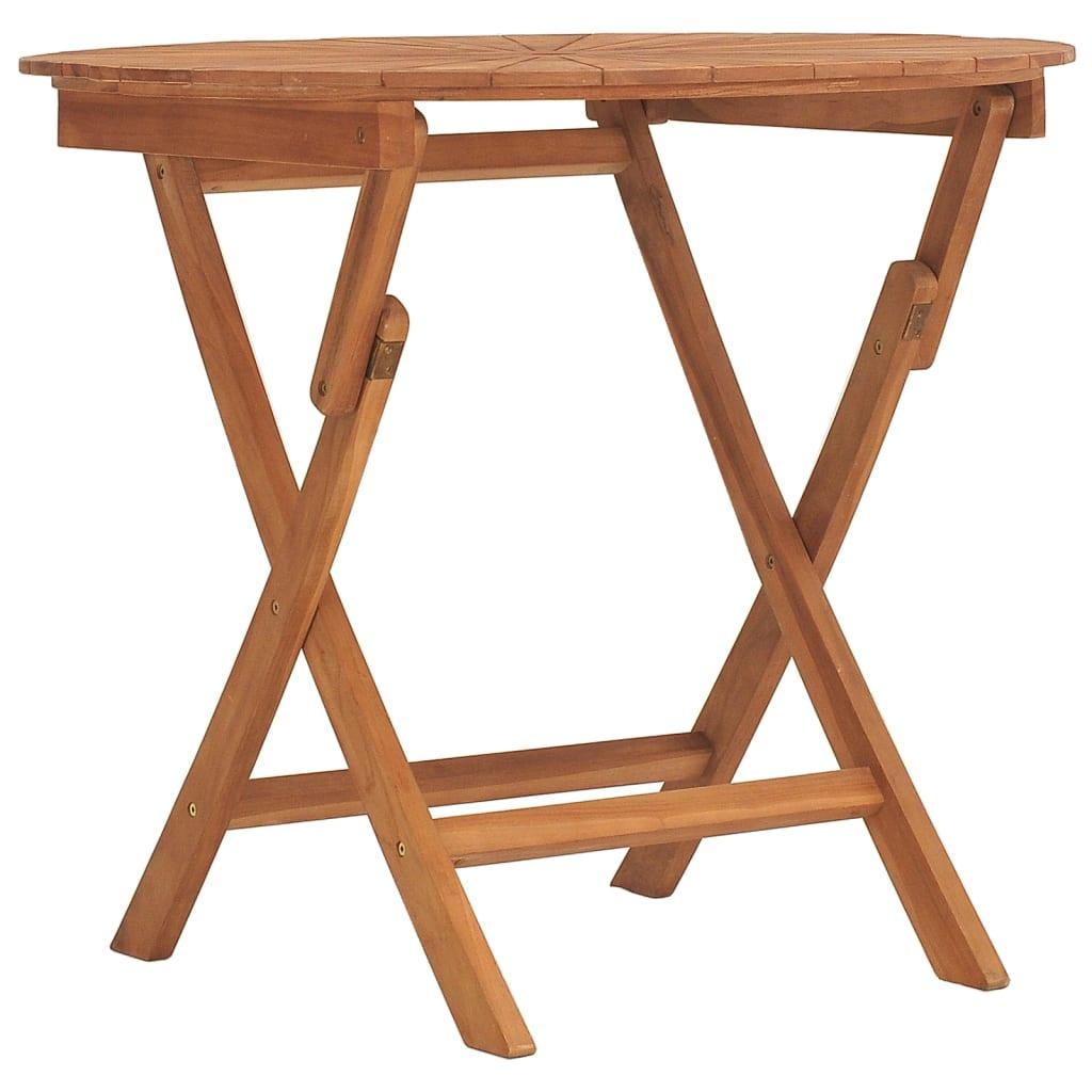 Mesa de jardín plegable madera maciza de teca