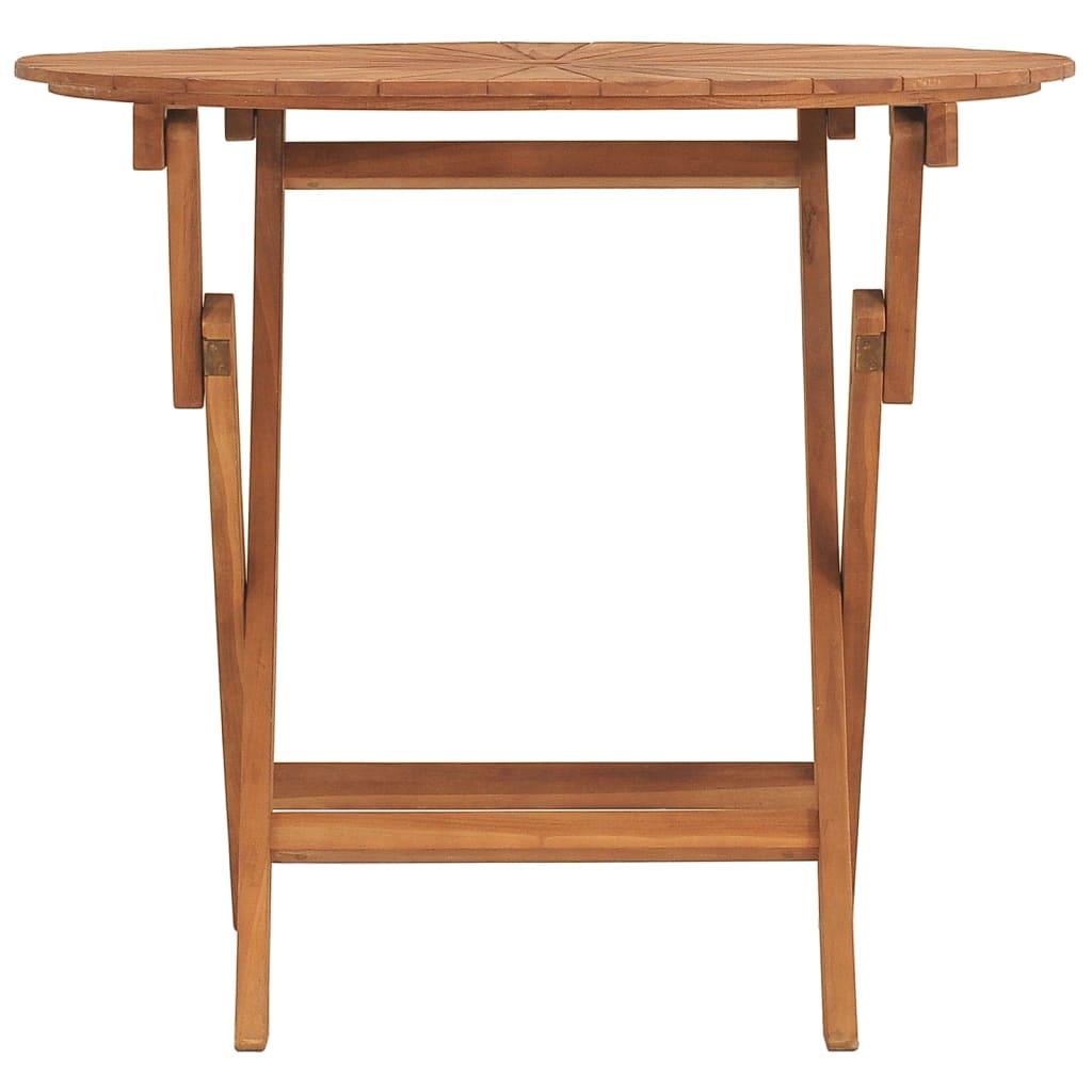 Mesa de jardín plegable madera maciza de teca