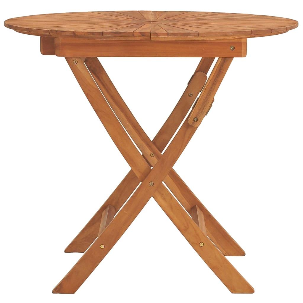 Mesa de jardín plegable madera maciza de teca