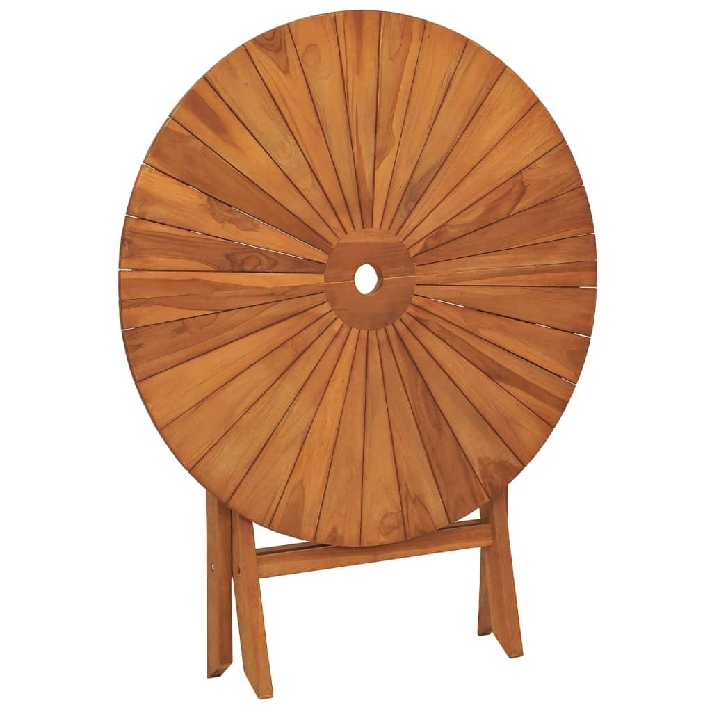 Mesa de jardín plegable madera maciza de teca