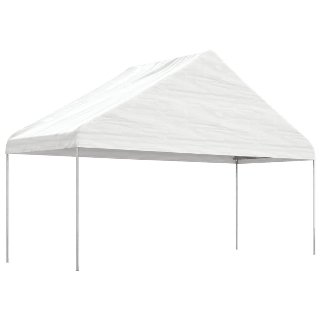 Cenador con techo polietileno blanco