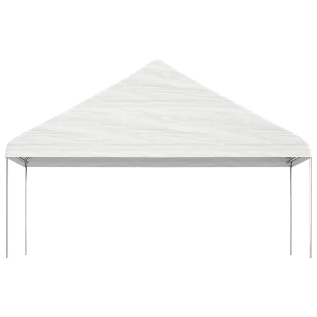 Cenador con techo polietileno blanco