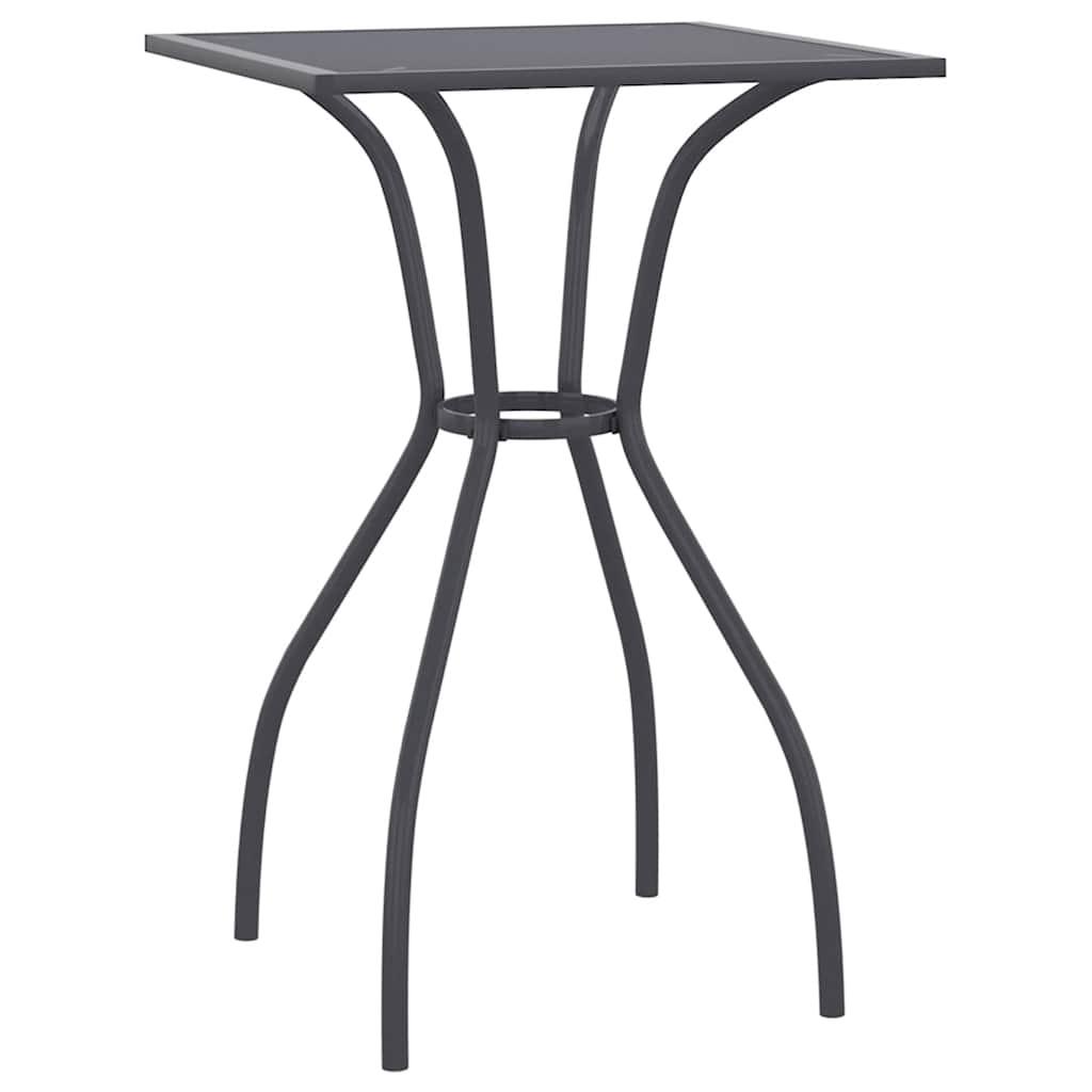 Mesa de jardín de malla de acero gris antracita 50x50x72 cm