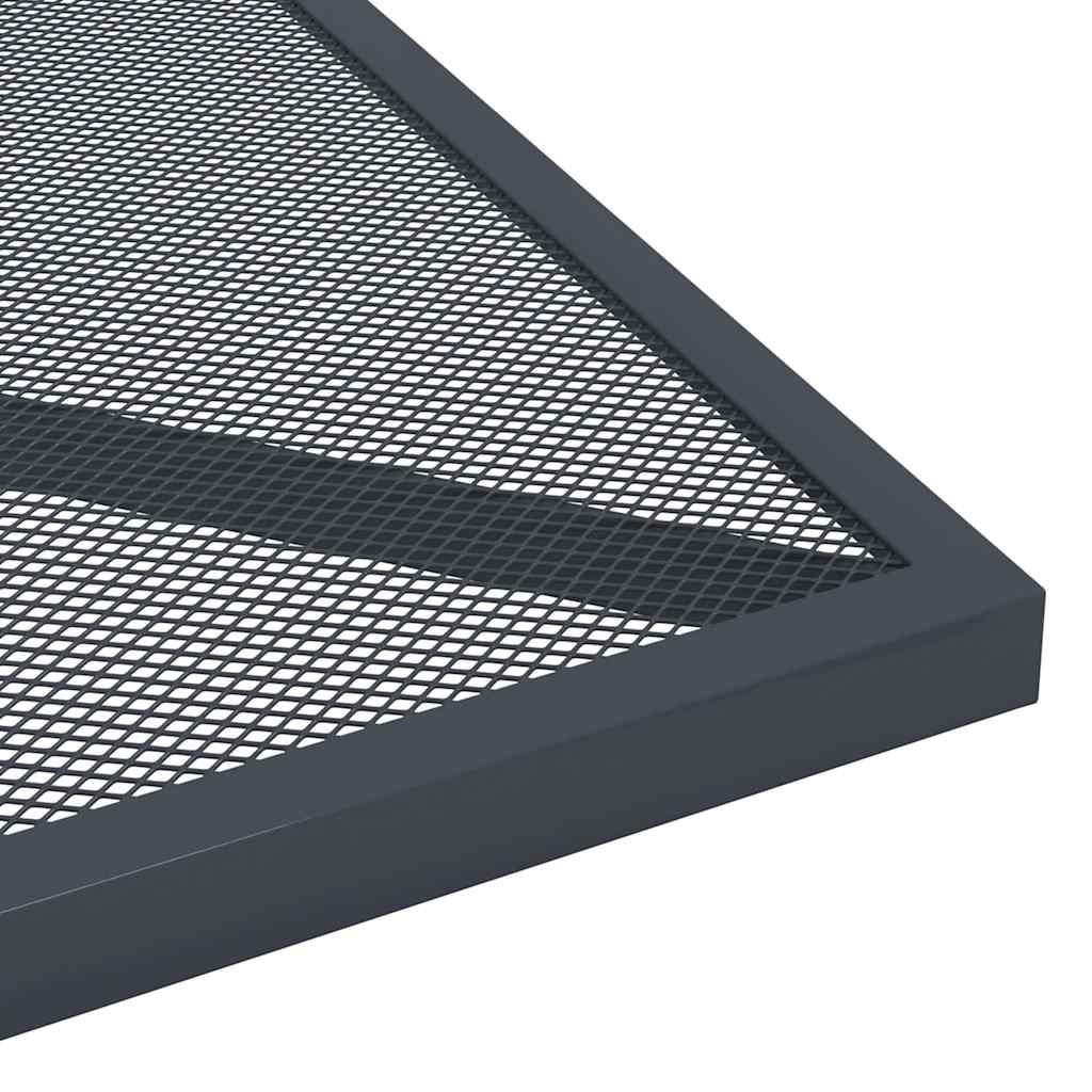 Mesa de jardín de malla de acero gris antracita 50x50x72 cm
