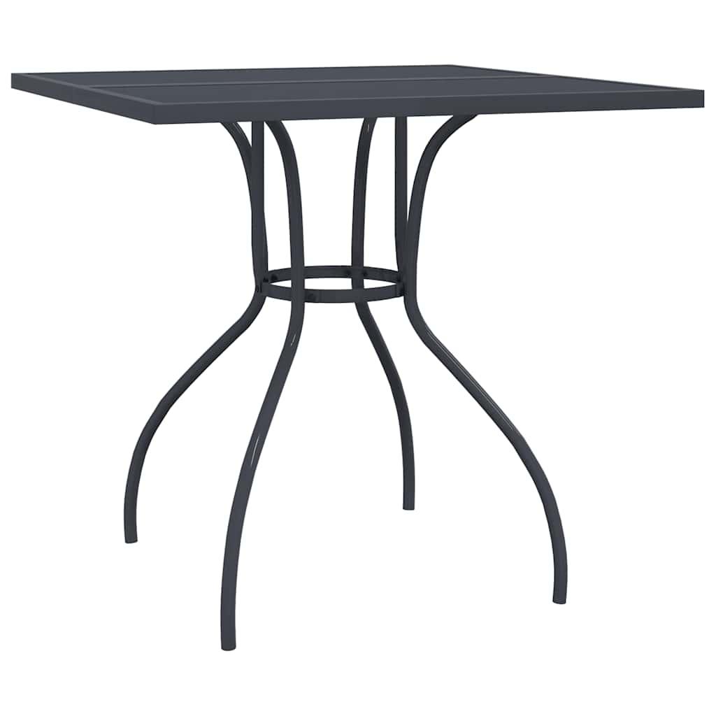 Mesa de jardín de malla de acero gris antracita 50x50x72 cm