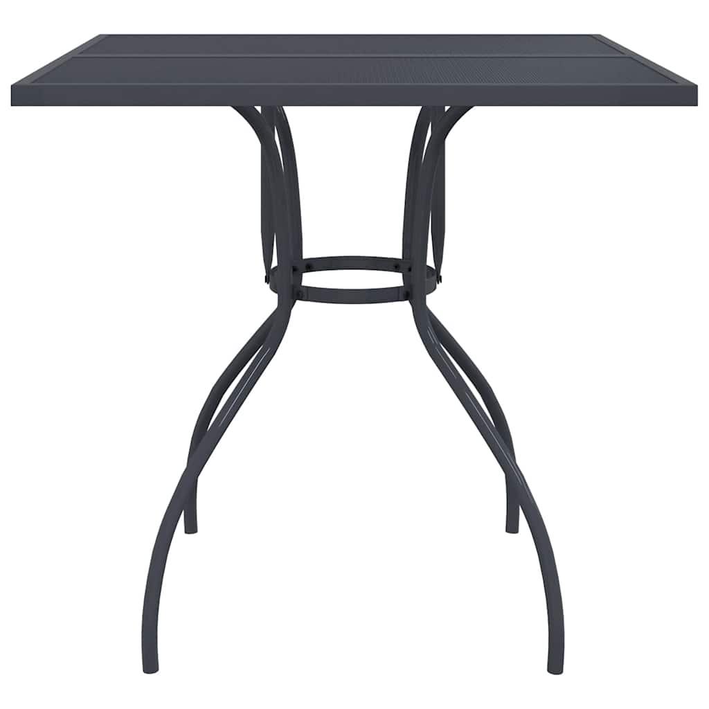 Mesa de jardín de malla de acero gris antracita 50x50x72 cm