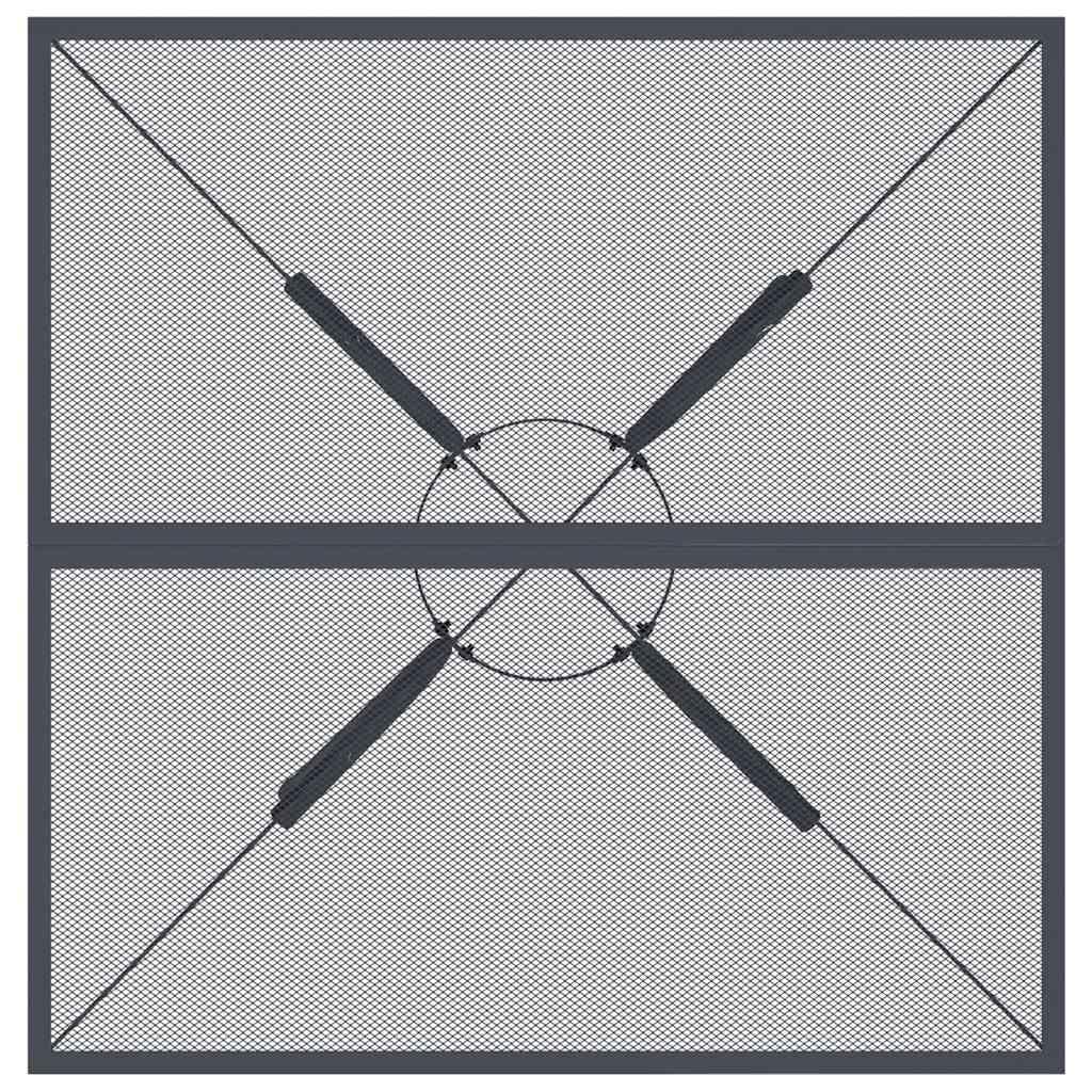 Mesa de jardín de malla de acero gris antracita 50x50x72 cm