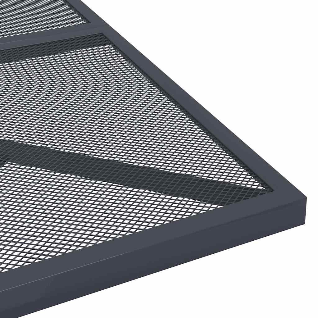 Mesa de jardín de malla de acero gris antracita 50x50x72 cm