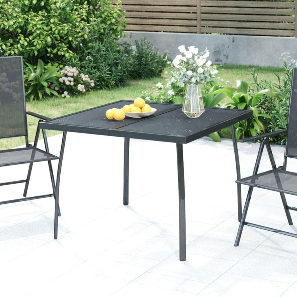 Mesa de jardín de malla de acero gris antracita 50x50x72 cm